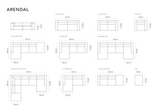 Pehmeä kulma Cosmopolitan Design Arendal, beige hinta ja tiedot | Kulmasohvat ja divaanisohvat | hobbyhall.fi