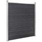 vidaXL Aitasarja 10 paneelia + 1 vinopaneeli WPC 1830x186 cm harmaa hinta ja tiedot | Aidat ja tarvikkeet | hobbyhall.fi