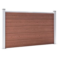 vidaXL Puutarha-aita WPC 699x106 cm ruskea hinta ja tiedot | Aidat ja tarvikkeet | hobbyhall.fi