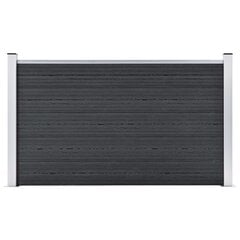 vidaXL Puutarha-aita WPC 699x106 cm harmaa hinta ja tiedot | Aidat ja tarvikkeet | hobbyhall.fi