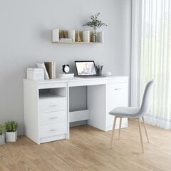 vidaXL Työpöytä valkoinen 140x50x76 cm lastulevy hinta ja tiedot | Tietokonepöydät ja työpöydät | hobbyhall.fi