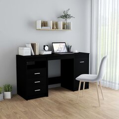vidaXL Työpöytä musta 140x50x76 cm lastulevy hinta ja tiedot | Tietokonepöydät ja työpöydät | hobbyhall.fi