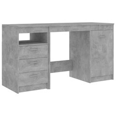 vidaXL Työpöytä betoninharmaa 140x50x76 cm lastulevy hinta ja tiedot | Tietokonepöydät ja työpöydät | hobbyhall.fi