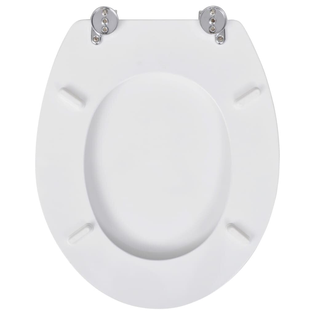 vidaXL WC-istuimet soft-close kansilla 2 kpl MDF valkoinen hinta ja tiedot | WC-istuimen lisätarvikkeet | hobbyhall.fi