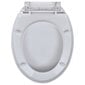 vidaXL WC-istuimet soft-close kansilla 2 kpl muovi valkoinen hinta ja tiedot | WC-istuimen lisätarvikkeet | hobbyhall.fi