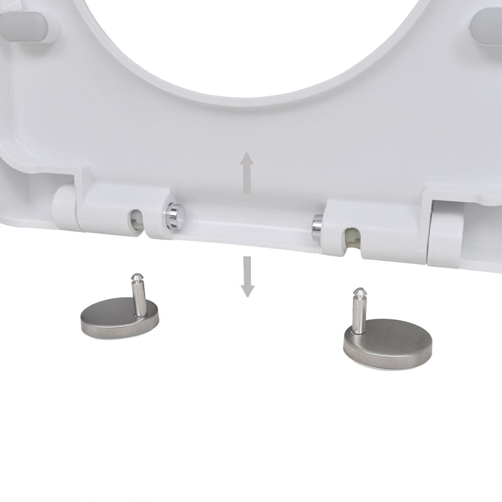 vidaXL WC-istuimet soft-close kansilla 2 kpl muovi valkoinen hinta ja tiedot | WC-istuimen lisätarvikkeet | hobbyhall.fi