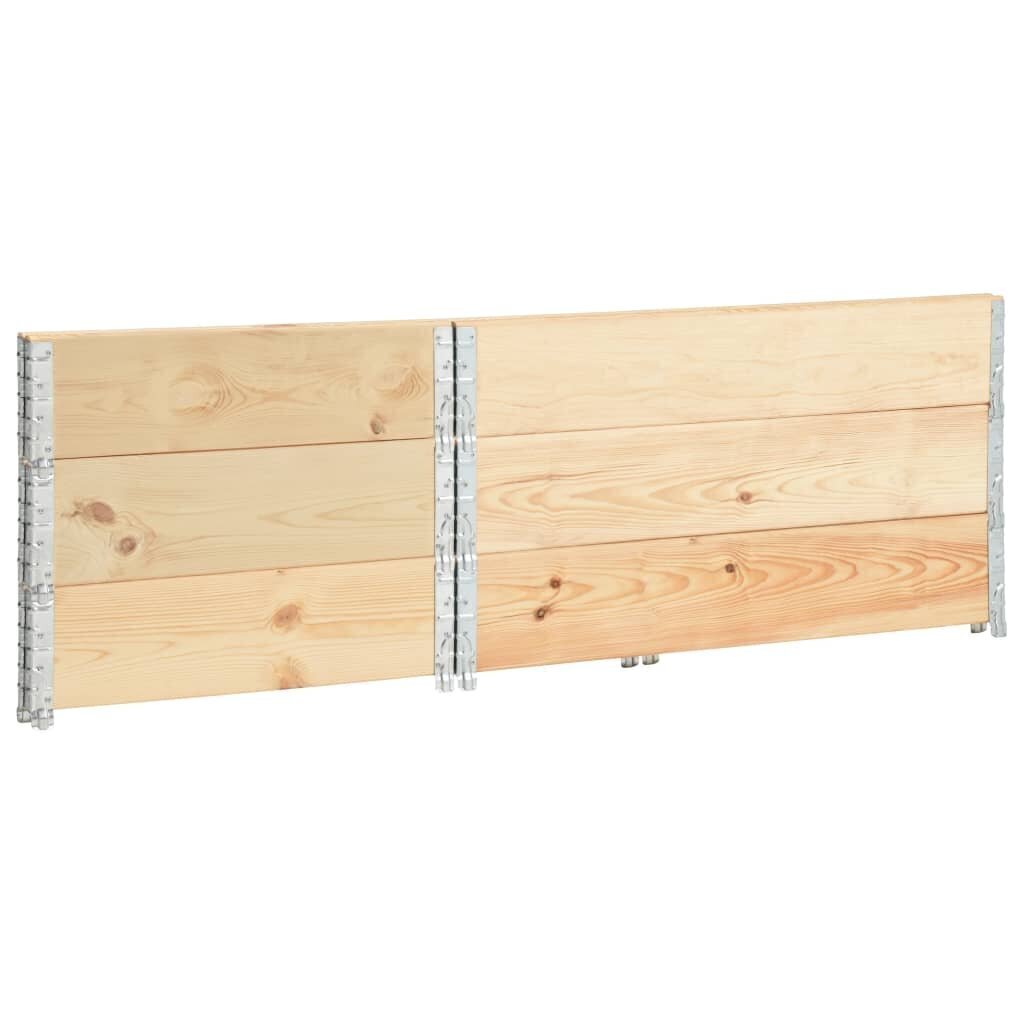 vidaXL Korotetut kukkalaatikot 3 kpl 80x120 cm täysi mänty hinta ja tiedot | Kukkalaatikot | hobbyhall.fi