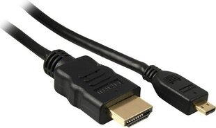 Kaapeli Blackmoon (31941) HDMI / MICRO HDMI 1.5M GOLD HIGH SPEED V1.4 hinta ja tiedot | Kaapelit ja adapterit | hobbyhall.fi