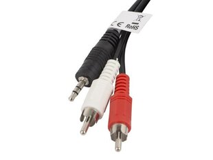 Lanberg, MiniJack 3.5mm - 2 x RCA, 2 m hinta ja tiedot | Kaapelit ja adapterit | hobbyhall.fi