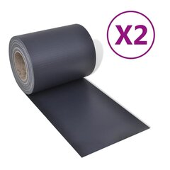 vidaXL Puutarhan yksityisyyden suojat 2 kpl PVC 70x0,19 m tummanharmaa hinta ja tiedot | Aidat ja tarvikkeet | hobbyhall.fi