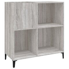 vidaXL LP-levyjen säilytyskaappi harmaa Sonoma 84,5x38x89 cm puu hinta ja tiedot | Kaapit | hobbyhall.fi