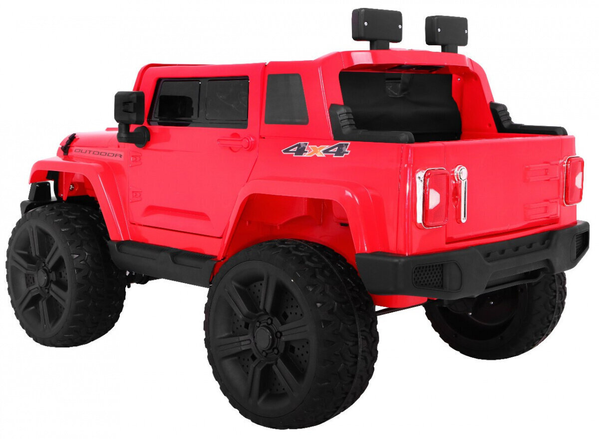 Mighty Jeep 4x4 sähköauto lapsille, punainen hinta ja tiedot | Lasten sähköautot | hobbyhall.fi