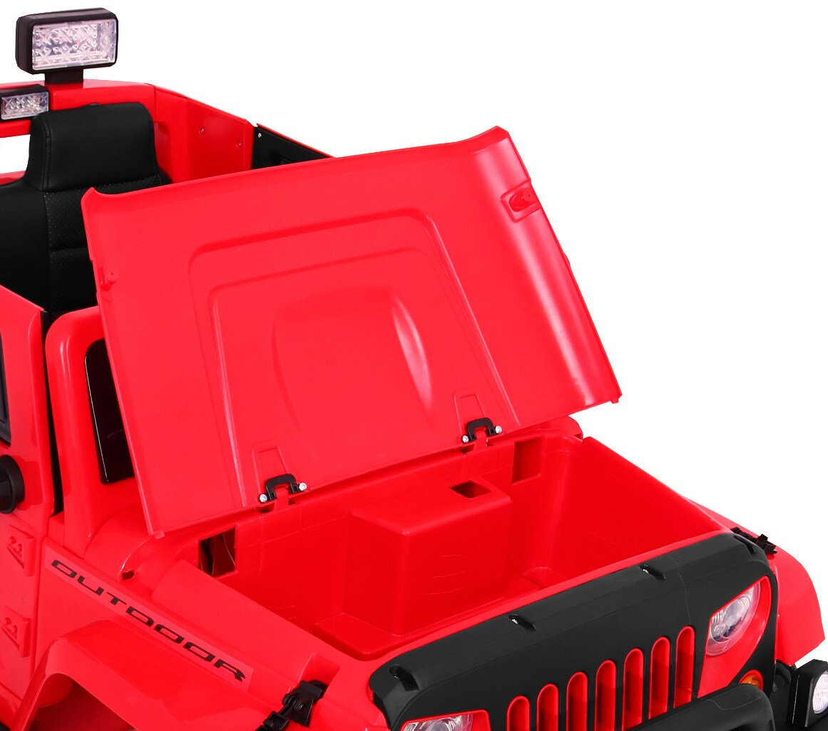 Mighty Jeep 4x4 sähköauto lapsille, punainen hinta ja tiedot | Lasten sähköautot | hobbyhall.fi