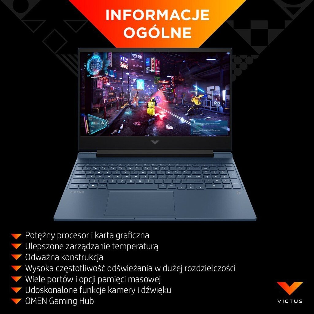 HP Victus 15 FHD 144Hz i5-12450H 8GB 256GB GTX1650 W11 Silver Renew hinta ja tiedot | Kannettavat tietokoneet | hobbyhall.fi