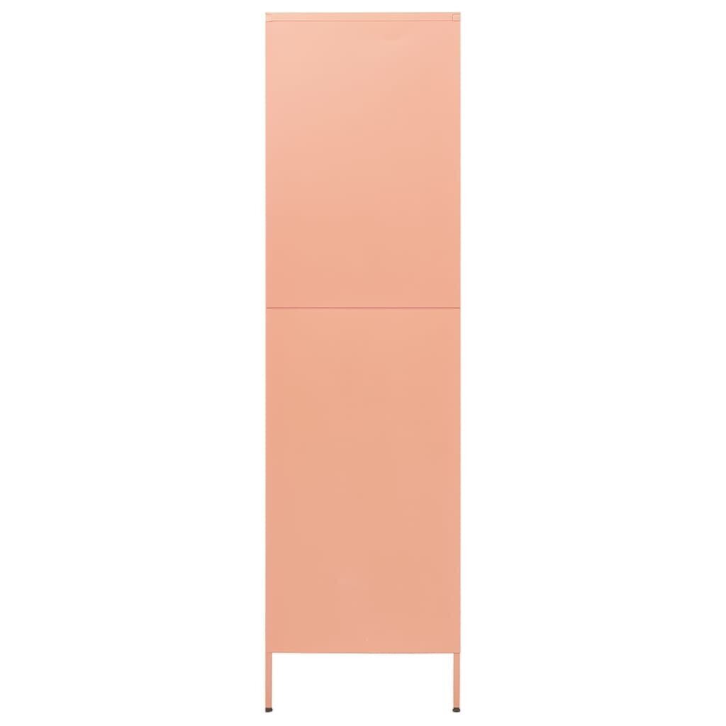 vidaXL Vaatekaappi pinkki 90x50x180 cm teräs hinta ja tiedot | Kaapit | hobbyhall.fi