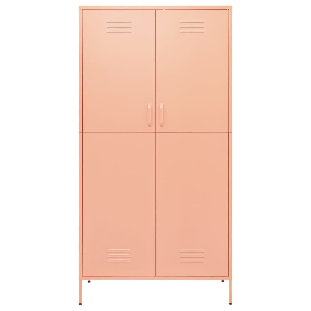 vidaXL Vaatekaappi pinkki 90x50x180 cm teräs hinta ja tiedot | Kaapit | hobbyhall.fi