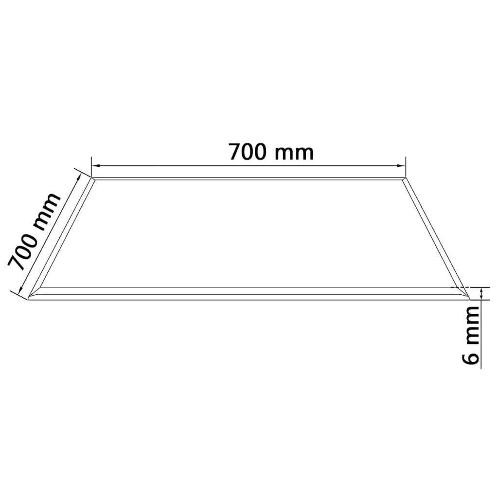 vidaXL Pöytälevy Karkaistu Lasi neliö 700x700 mm hinta ja tiedot | Pöytälevyt | hobbyhall.fi