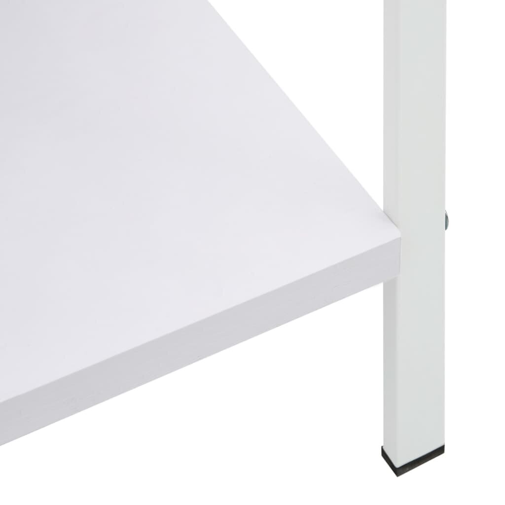 vidaXL 4-tasoinen kirjahylly valkoinen 60x27,6x124,5 cm tekninen puu hinta ja tiedot | Hyllyt | hobbyhall.fi