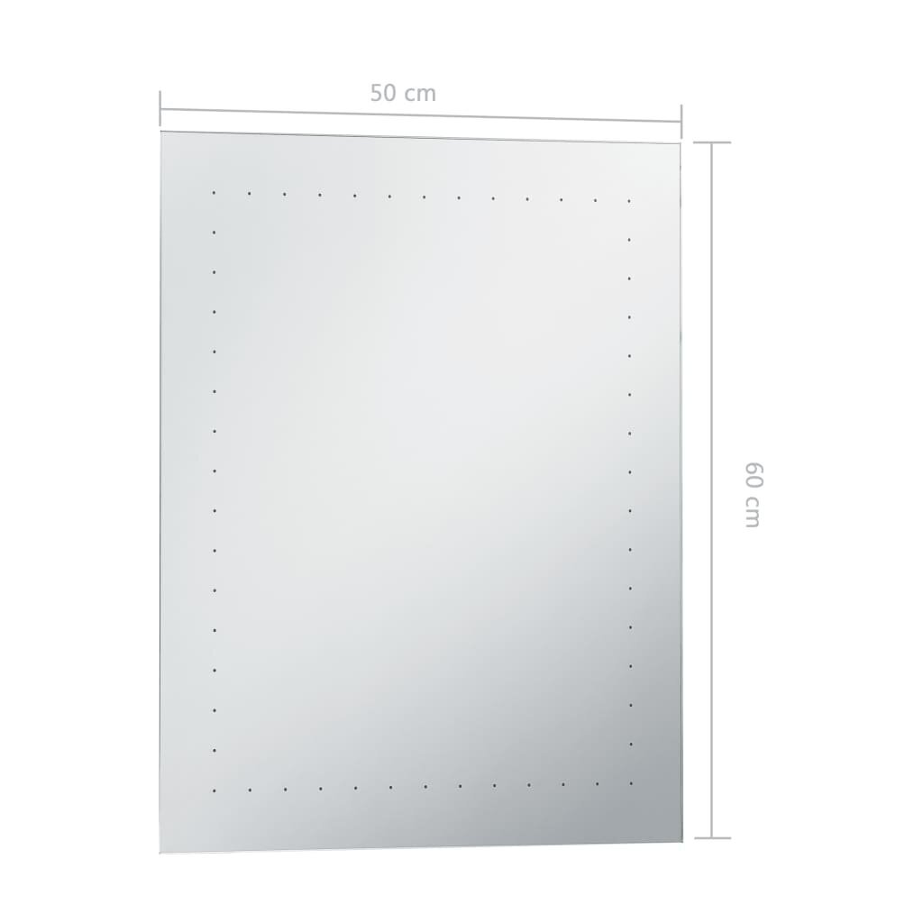 vidaXL Kylpyhuoneen LED-seinäpeili 50x60 cm hinta ja tiedot | Peilit | hobbyhall.fi