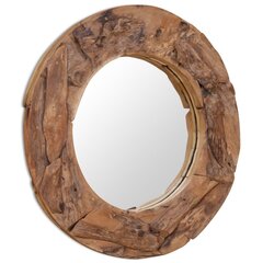 vidaXL Koristeellinen peili pyöreä 80 cm Tiikki hinta ja tiedot | Peilit | hobbyhall.fi