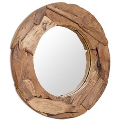 vidaXL Koristeellinen peili pyöreä 80 cm Tiikki hinta ja tiedot | Peilit | hobbyhall.fi