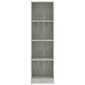 vidaXL 4-tasoinen kirjahylly betoninharmaa 40x24x142 cm lastulevy hinta ja tiedot | Hyllyt | hobbyhall.fi