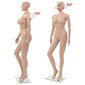 vidaXL Seksikäs naispuolinen mannekiini lasipohjalla 180 cm beige hinta ja tiedot | Naulakot | hobbyhall.fi