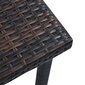 vidaXL Puutarhapöytä ruskea 40x40x40 cm polyrottinki hinta ja tiedot | Puutarhapöydät | hobbyhall.fi