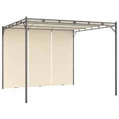 vidaXL Puutarhan huvimaja sivuverholla 3x3x2,25m cm kerma hinta ja tiedot | Puutarhapaviljongit | hobbyhall.fi