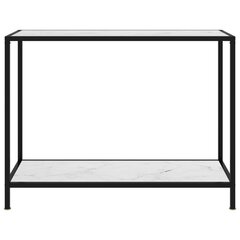 vidaXL Konsolipöytä valkoinen 100x35x75 cm karkaistu lasi hinta ja tiedot | Sivupöydät | hobbyhall.fi