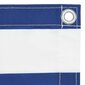 vidaXL Parvekkeen suoja sinivalkoinen 75x300 cm Oxford kangas hinta ja tiedot | Aurinkovarjot ja markiisit | hobbyhall.fi