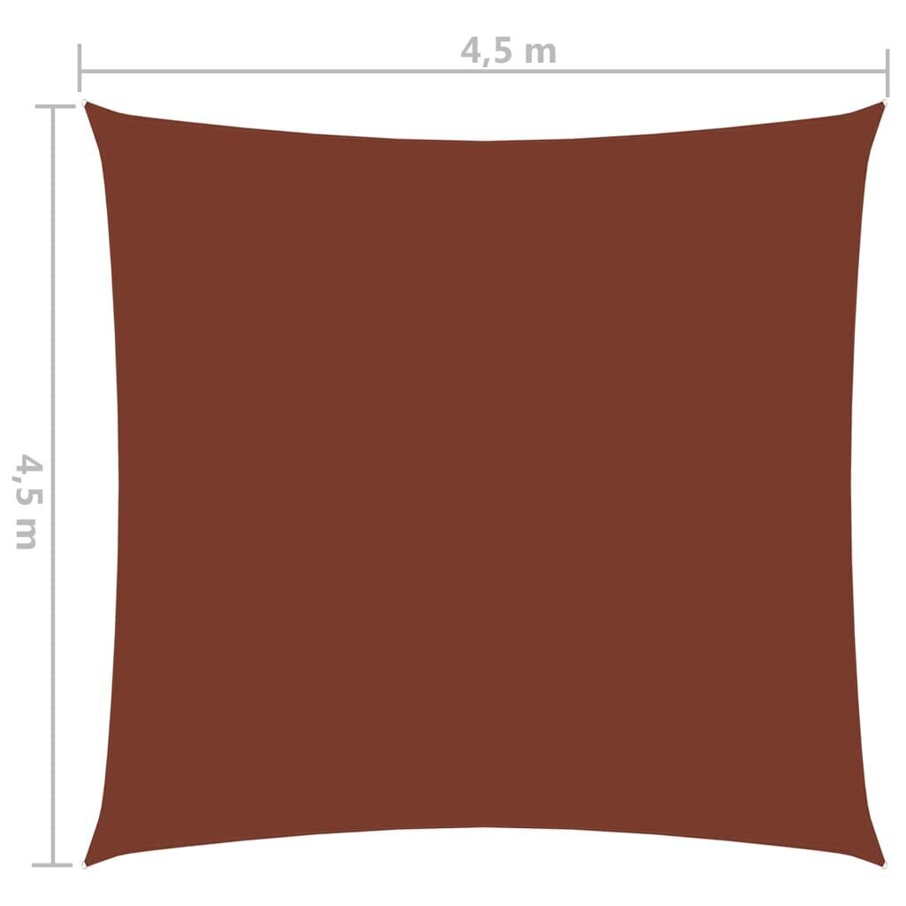 vidaXL Aurinkopurje Oxford kangas neliö 4,5x4,5 m terrakotta hinta ja tiedot | Aurinkovarjot ja markiisit | hobbyhall.fi