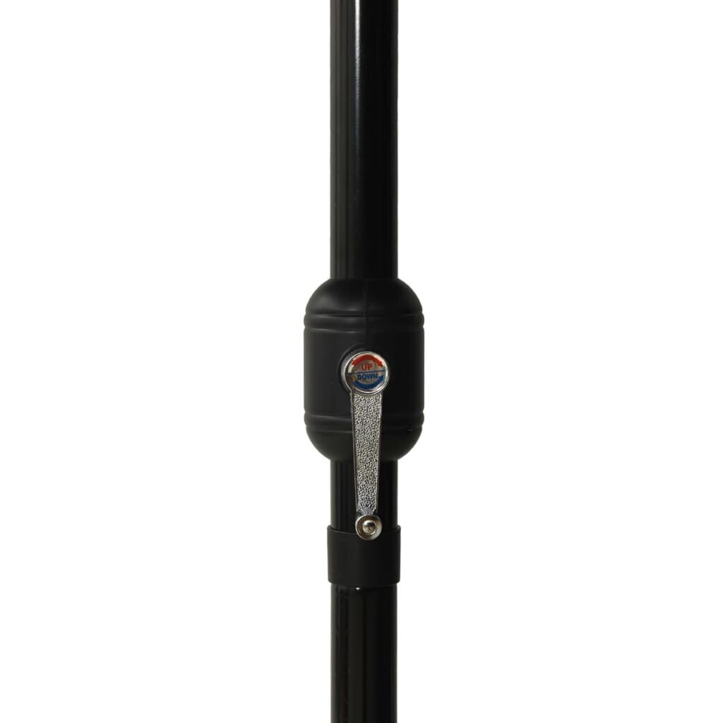 vidaXL 3-tasoinen aurinkovarjo alumiinitanko musta 2,5x2,5 m hinta ja tiedot | Aurinkovarjot ja markiisit | hobbyhall.fi