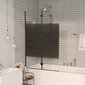 vidaXL Taittuva suihkuseinä ESG 80x140 cm musta hinta ja tiedot | Suihkuseinät ja -ovet | hobbyhall.fi