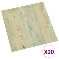 vidaXL Itsekiinnittyvät lattialankut 20 kpl PVC 1,86 m² vaaleanruskea hinta ja tiedot | Lattialaatat | hobbyhall.fi