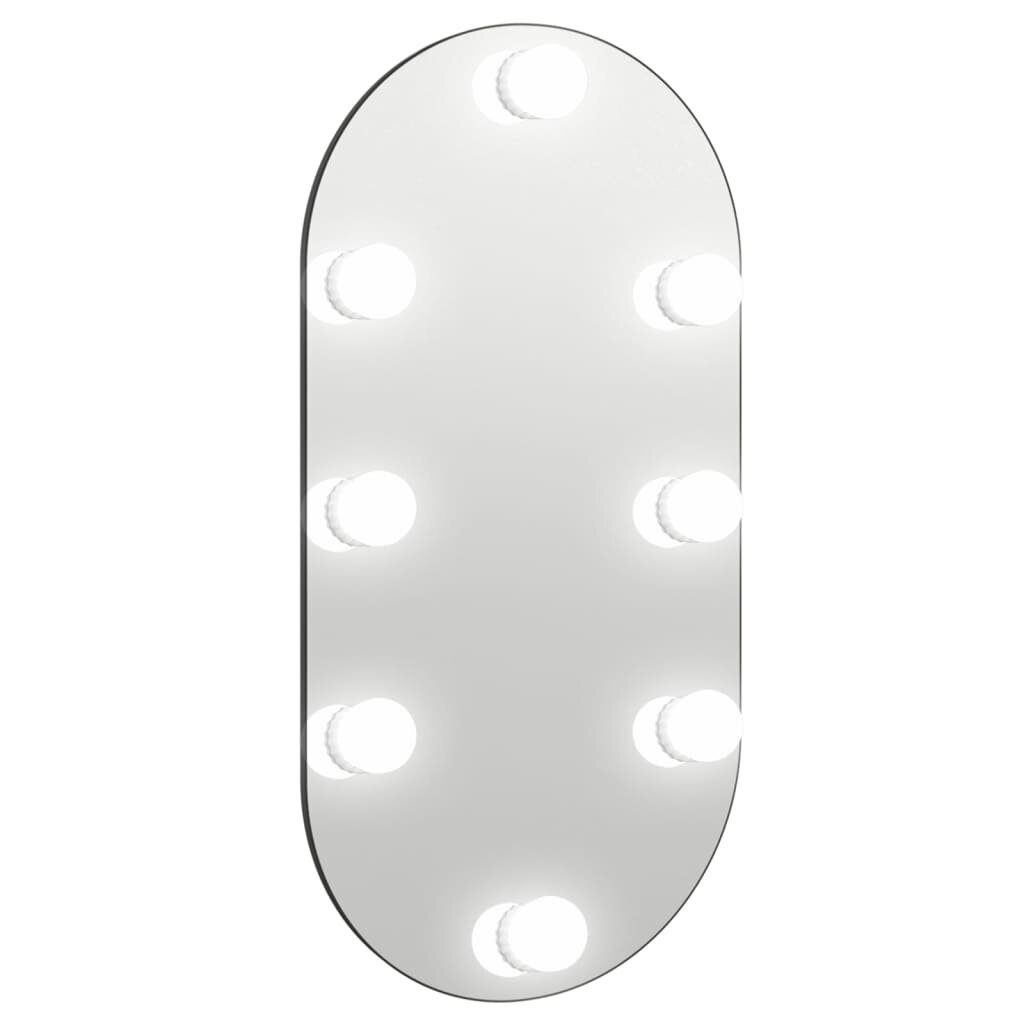 vidaXL Peili LED-valoilla 60x30 cm lasi soikea hinta ja tiedot | Peilit | hobbyhall.fi