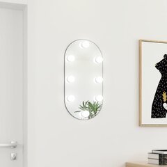vidaXL Peili LED-valoilla 60x30 cm lasi soikea hinta ja tiedot | Peilit | hobbyhall.fi