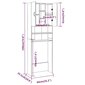 vidaXL Pesukonekaappi harmaa Sonoma 64x25,5x190 cm hinta ja tiedot | Kylpyhuonekaapit | hobbyhall.fi