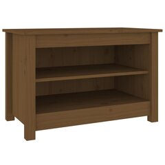 vidaXL Kenkäkaappi hunajanruskea 70x38x45,5 cm täysi mänty hinta ja tiedot | Kenkäkaapit ja -hyllyt | hobbyhall.fi