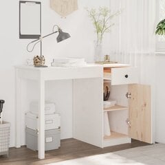 vidaXL Työpöytä valkoinen 100x50x75 cm täysi mänty hinta ja tiedot | Tietokonepöydät ja työpöydät | hobbyhall.fi