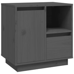 vidaXL Yöpöytä harmaa 50x34x50 cm täysi mänty hinta ja tiedot | Yöpöydät | hobbyhall.fi