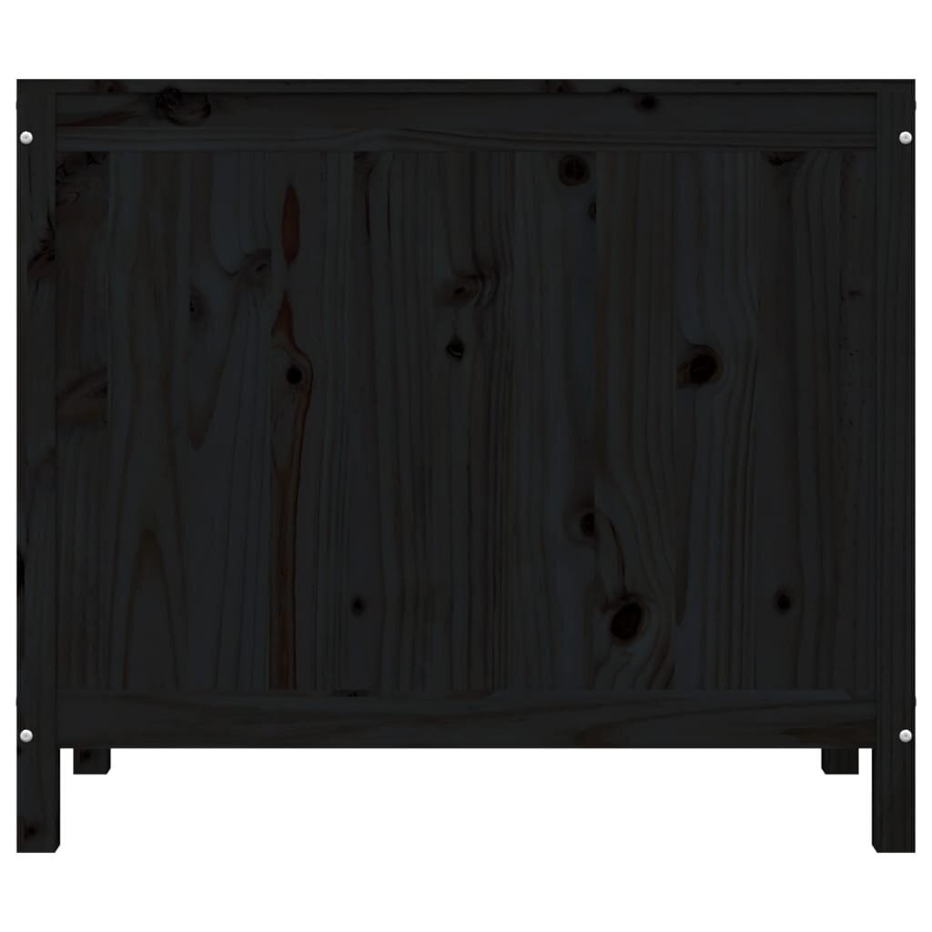 vidaXL Pyykkilaatikko musta 88,5x44x76 cm täysi mänty hinta ja tiedot | Kylpyhuoneen sisustus | hobbyhall.fi