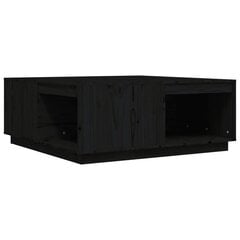 vidaXL Sohvapöytä musta 100x101x40,5 cm täysi mänty hinta ja tiedot | Sohvapöydät | hobbyhall.fi