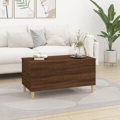 vidaXL Sohvapöytä ruskea tammi 90x44,5x45 cm tekninen puu hinta ja tiedot | Sohvapöydät | hobbyhall.fi