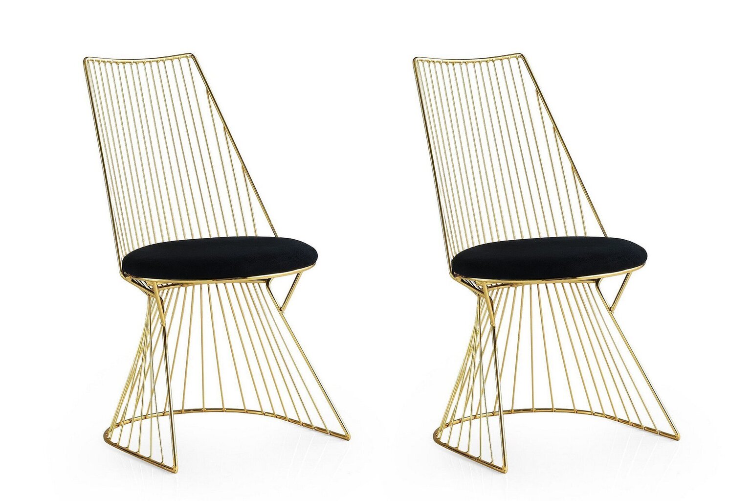 2 kpl tuolin setti Kalune Design Kugu 262 V2, kulta hinta ja tiedot | Ruokapöydän tuolit | hobbyhall.fi