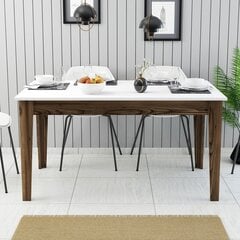 Ruokapöytä Asir Milan 514, ruskea/valkoinen hinta ja tiedot | Ruokapöydät | hobbyhall.fi