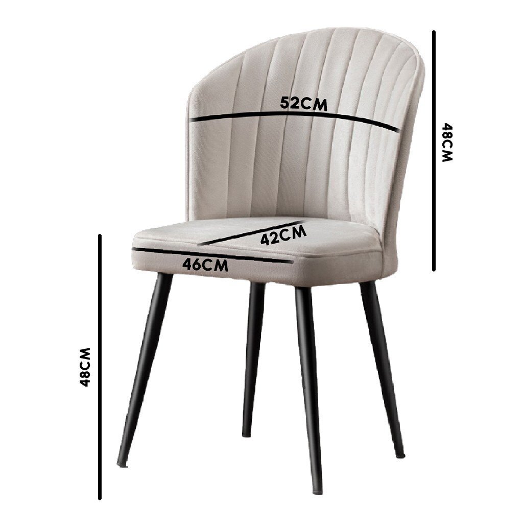4 tuolin sarja Kalune Design Rubi, harmaa hinta ja tiedot | Ruokapöydän tuolit | hobbyhall.fi