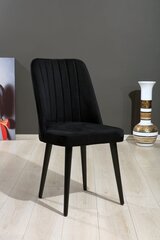 4 tuolin sarja Kalune Design Polo, musta hinta ja tiedot | Ruokapöydän tuolit | hobbyhall.fi
