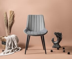 4 tuolin setti Kalune Design Venus, harmaa hinta ja tiedot | Ruokapöydän tuolit | hobbyhall.fi