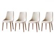 4 tuolin setti Kalune Design Seyhan, beige/ruskea hinta ja tiedot | Ruokapöydän tuolit | hobbyhall.fi